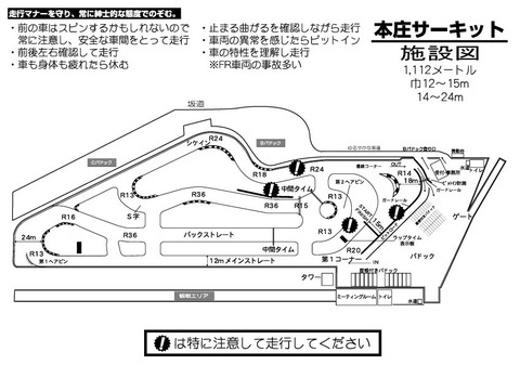 本庄サーキット施設図