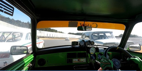 決勝車内からの映像
