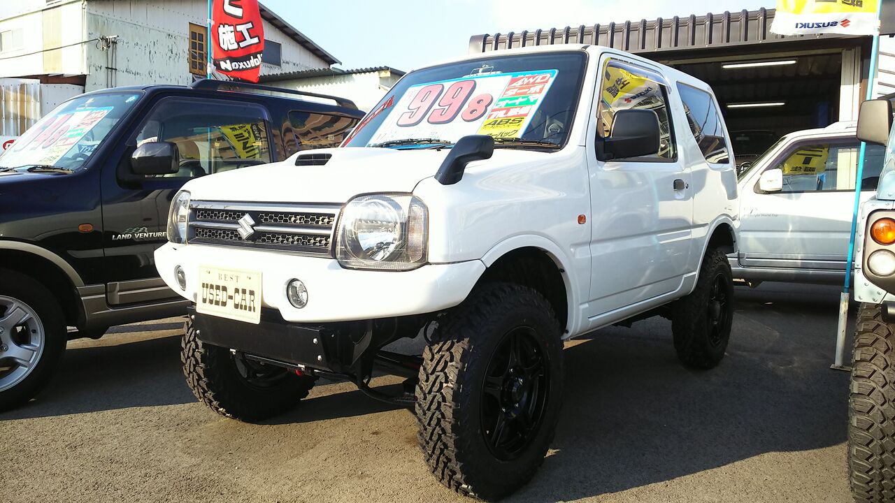 在庫処分大特価 ジムニー JB23/33 50mm ボディーリフト 白 ステンBT
