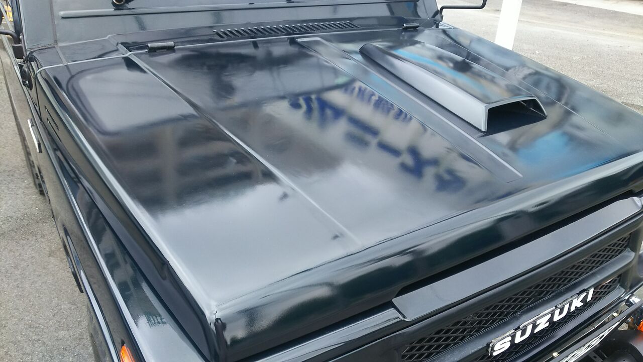 ボンネットを缶スプレー塗装 ジムニースタジオ 甲府昭和インター店 スタッフブログ