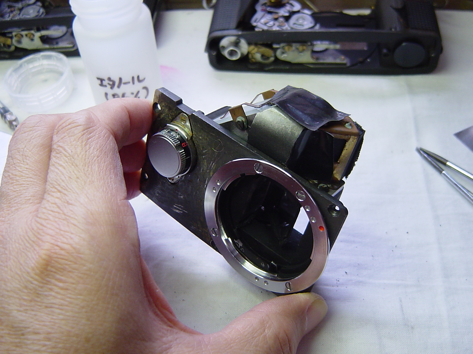 カメラ修理 オリンパス Pen F 其の二 カメラ修理工房日記 みの虫のひとりごと