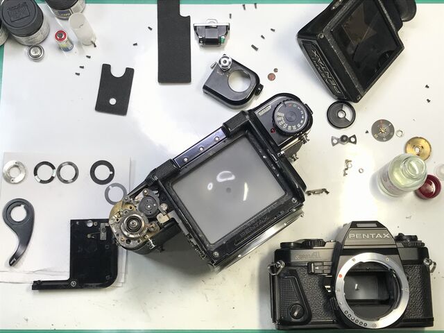 カメラ修理 ASAHI PENTAX6×7(アサヒペンタックス6×7)の整備 : カメラ