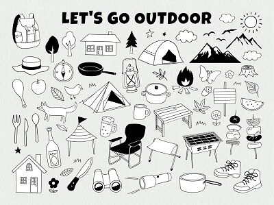 アウトドア_イラスト_小