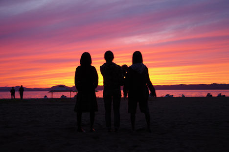 2015-9-猪苗代湖の夕焼け4