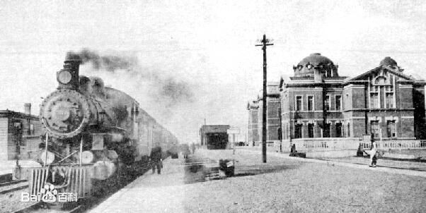 古い中国写真 奉天駅前 古い中国写真 奉天駅前