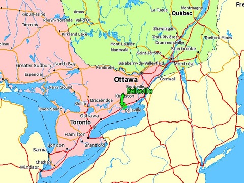 Belleville_ottawa_map