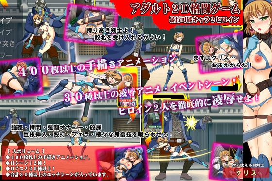 レ○プ、フィ◯ト、凶器殴打、拷問　なんでも有りのアダルト２Ｄ格闘ゲーム