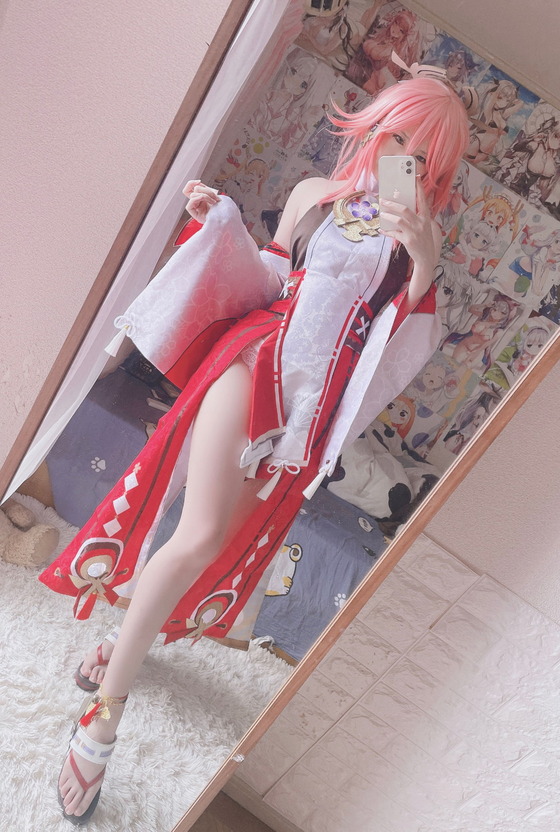 【画像】「原神 八重神子」コスプレ