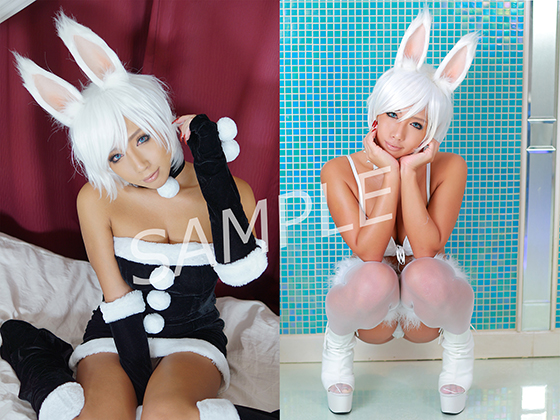 黒ギャル コスプレイヤー”non”ちゃんの白ウサギコス