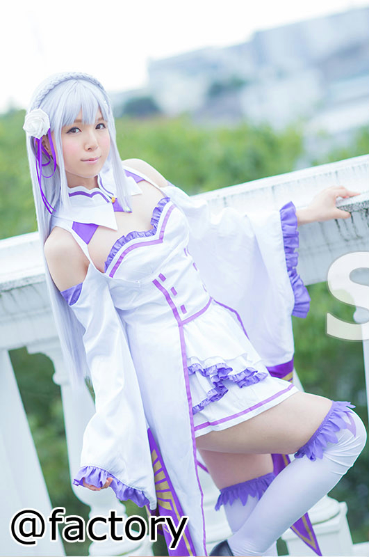 【@factory】 ”真島桜（桜瀬奈）”ちゃんの「リゼロ エミリア」コス