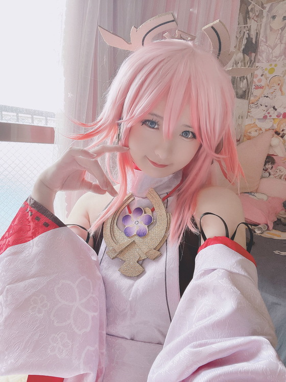 【画像】「原神 八重神子」コスプレ