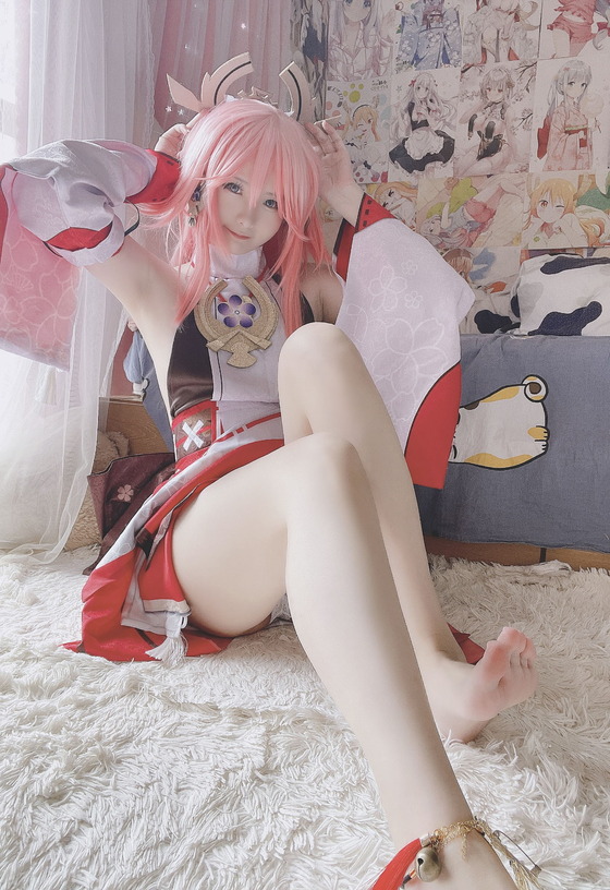 【画像】「原神 八重神子」コスプレ