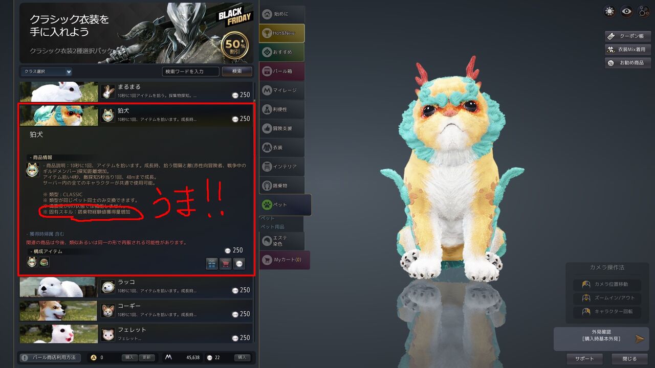 馬主なら是非持っておきたいペット 狛犬 黒い砂漠pc Candyrain のひとりごと