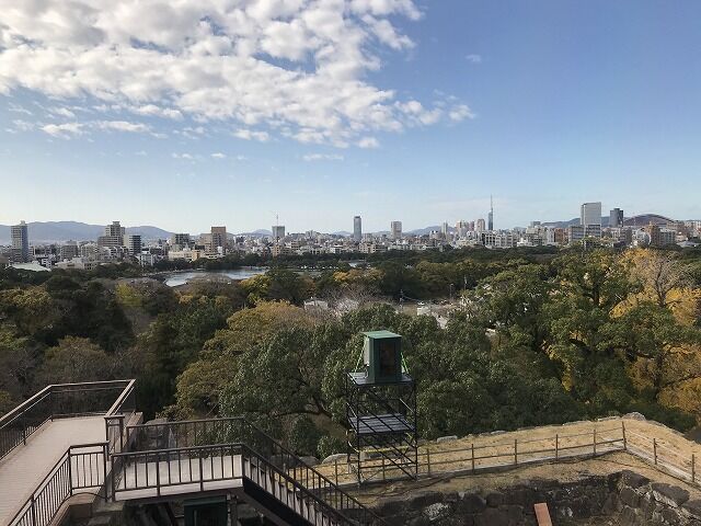 福岡城跡から福岡の町を見てみた 暇つぶしな生活