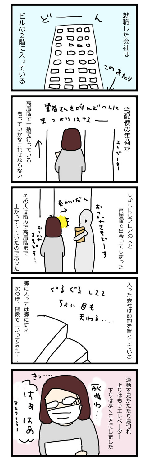 自分の体力のなさ