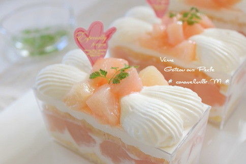 カップで作る桃のショートケーキ きゃらめるみるく みぃのほんわか お菓子レシピ
