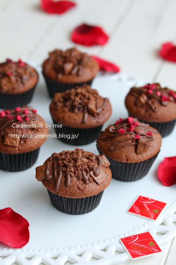 ホットケーキミックスで簡単 ふんわりダブルチョコマフィン レシピあり きゃらめるみるく みぃのほんわか お菓子レシピ