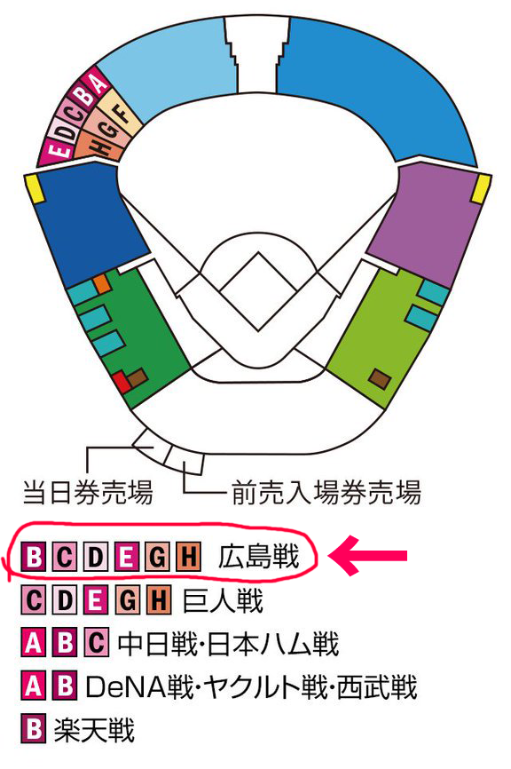 甲子園ビジター席広島カープ席数一番多い