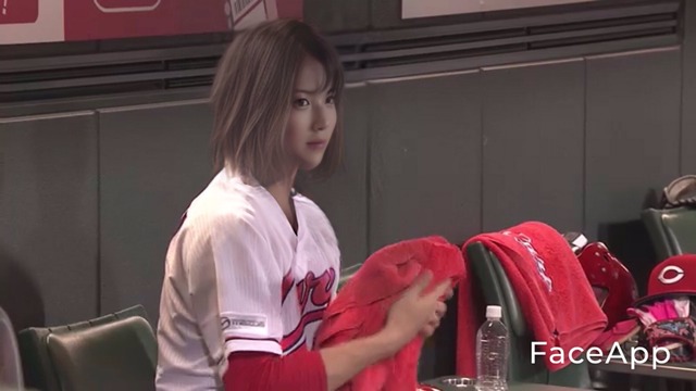 カープ森下暢仁_FaceApp_美人アプリ_02