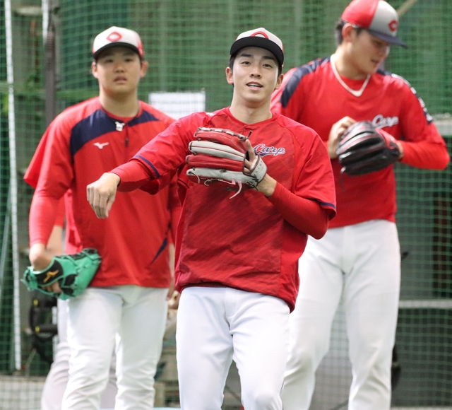 カープドラ1常広、シート打撃登板へ