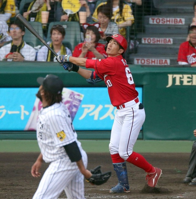 安部代打2ランホームラン