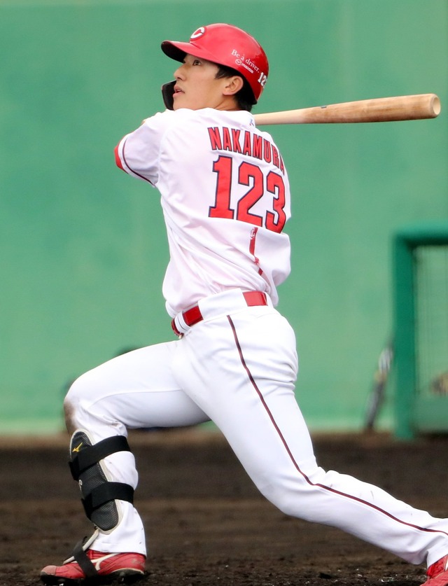 カープ林晃汰タイムリー3塁打！中村貴浩2安打1打点！小林4.2回2失点。益田ら無失点も一岡が9回表に4失点炎上で逆転負け【広島4-6阪神/2軍試合結果】