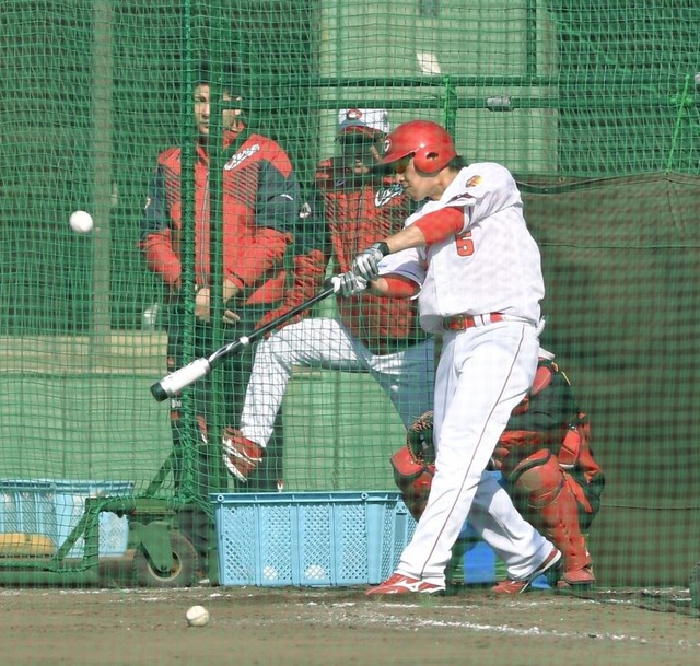 長野久義鈴木誠也特打