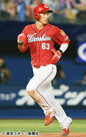 西川龍馬バットが体から生えている