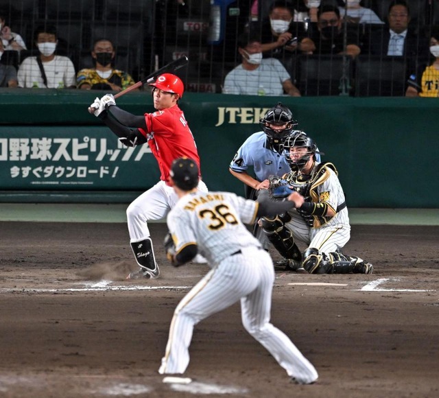 カープ菊池3安打4打点1HR！九里3.1回4失点KO。コル&森浦1回1失点で逆転負け【広島5-6阪神/試合結果】