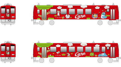 カープ芸備線応援ポスターひと肌脱ぐ