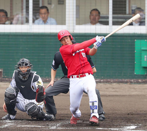 カープ石原2号＆猛打賞！内田＆二俣2安打1打点！田村＆前川タイムリー！野村7回0封！戸根炎上も藤井ナイス火消し！対中日12連勝！【広島7-6中日/2軍試合結果】