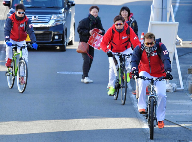 カープ日南キャンプ自転車通勤