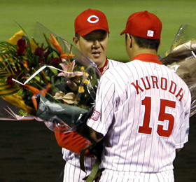 黒田_佐々岡_投げ込み