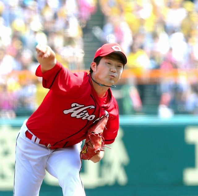 カープ岡田阪神戦無四球ＱＳ