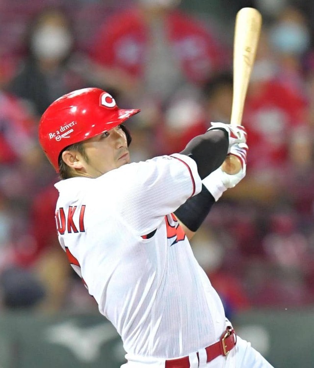 鈴木誠也9号2ランホームラン
