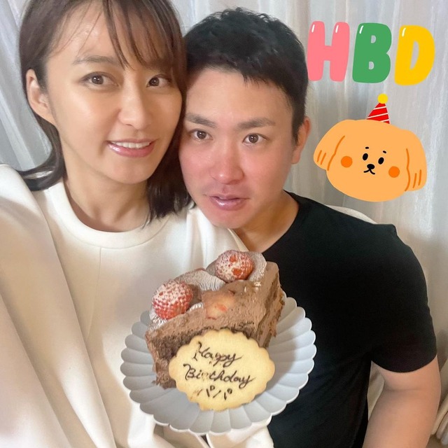 カープ堂林翔太、マスパンに誕生日を祝ってもらう