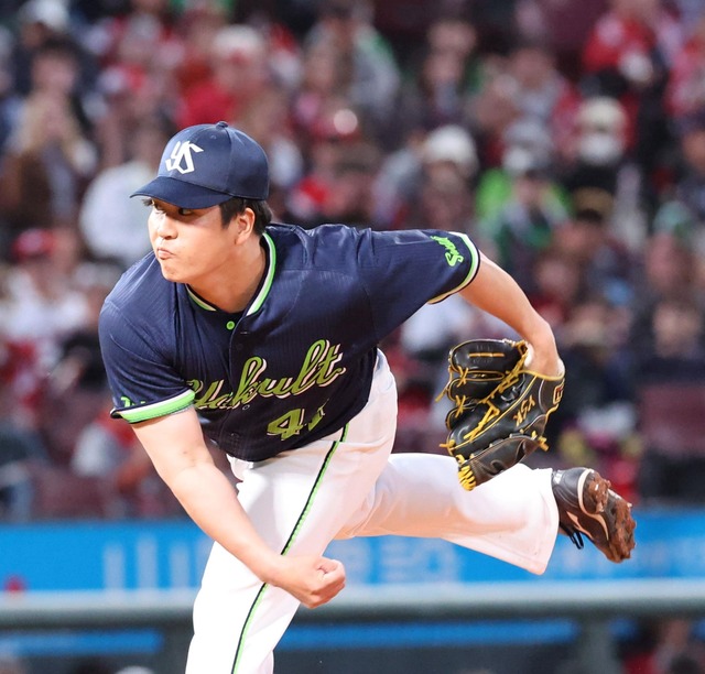 ヤクルト矢崎拓也がカープ戦で登板