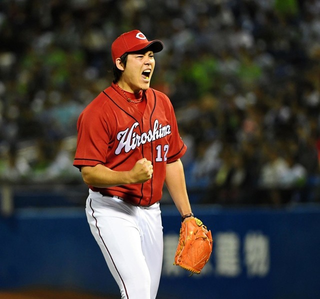カープ九里亜蓮神宮球場7回1失点