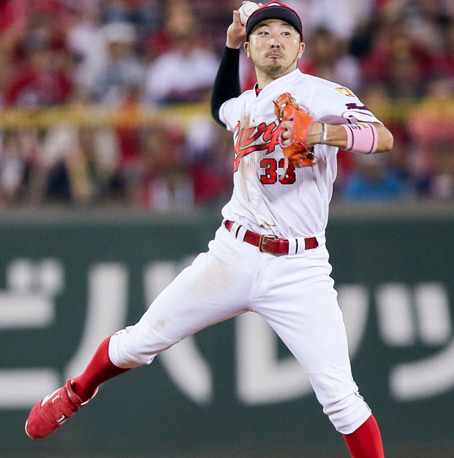 菊池涼介ジャンピングスロー