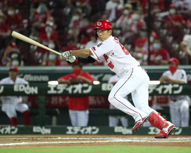 カープ西川龍馬『1番打者適性』あり！15打数8安打