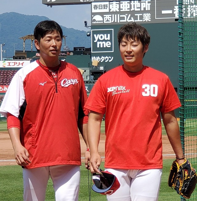 .大瀬良大地と一岡竜司