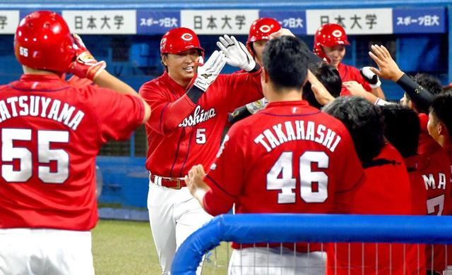 カープ長野久義1号同点3ランホームラン