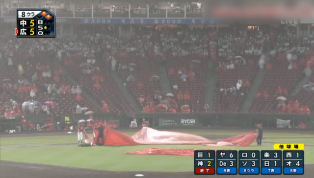 広島中日15回戦_雨天中断_01