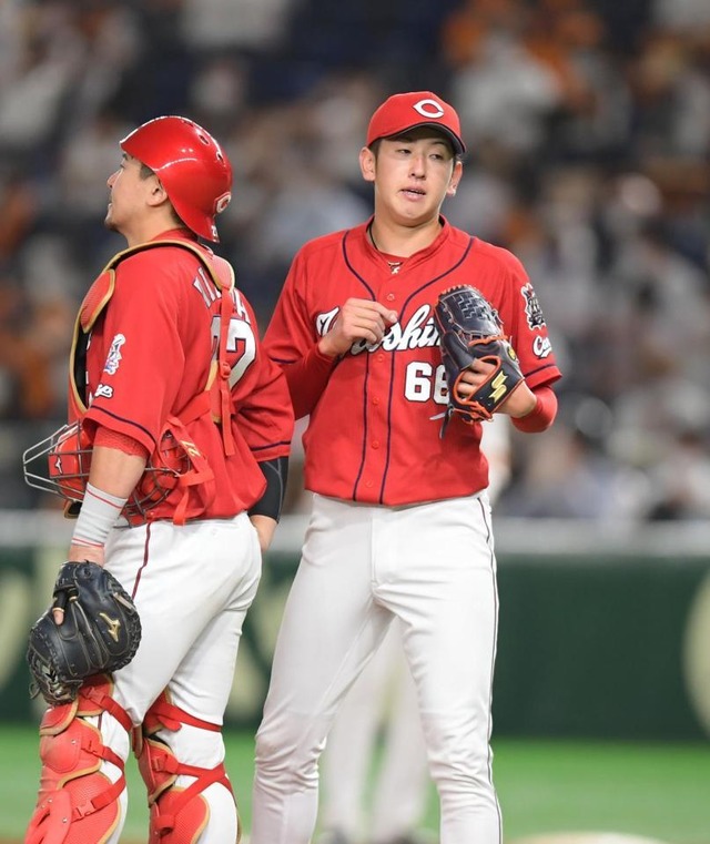 カープ遠藤5.1回4失点KO。中村恭平火消し