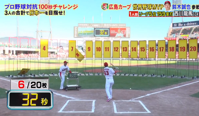 炎の体育会TVカープ100秒チャレンジ2019_20