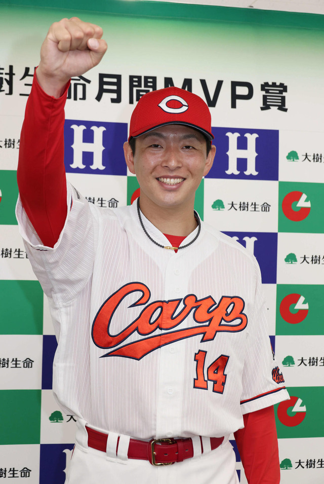カープ大瀬良3月4月の月間MVP獲得