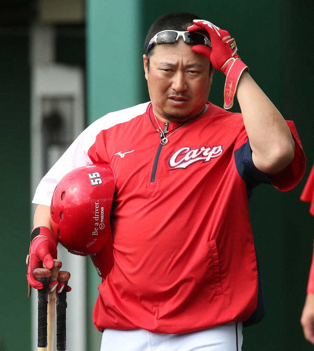 カープ松山竜平、打撃練習再開最短復帰を目指す