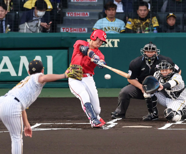 カープ37イニングぶり得点！野間2塁打！小園遊ゴロの間に本塁生還！連続無得点は36イニングでストップ