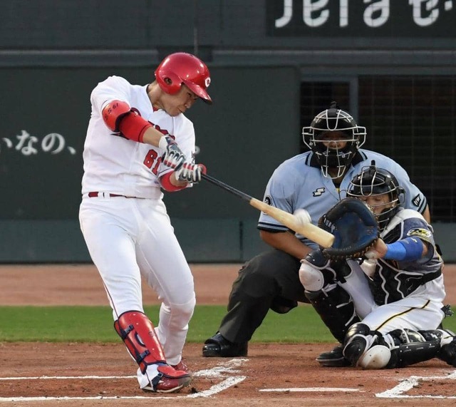 カープ菊池5号！坂倉3号2ラン！阪神西からホームラン攻勢で3打点