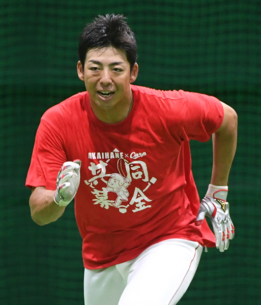 カープ野間「盗塁王争いに食い込んでいきたい」